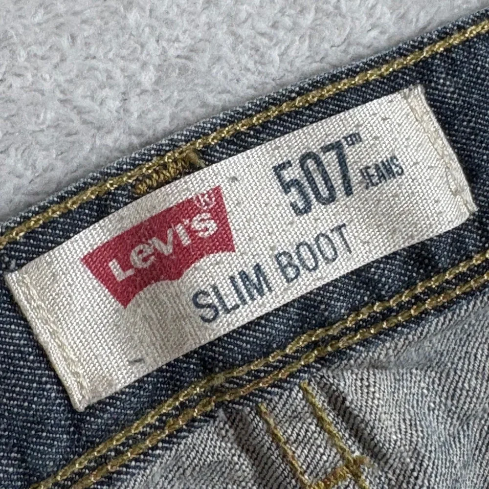 Levi's 507 Slim Boot Flap Pocket Jeans Men's 36x30 100% Cotton Medium Wash